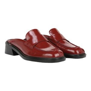 Franco Sarto Women’s Georgie Square Toe Mules in the Size 9M in Claret Color